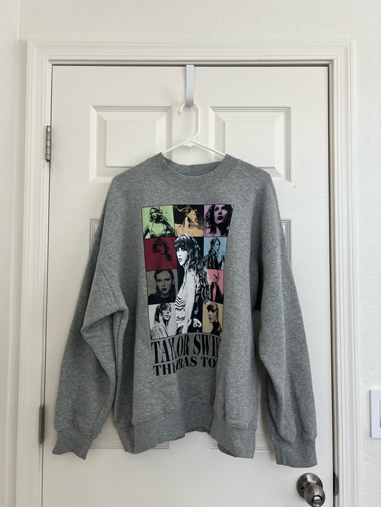 Taylor Swift Tops - Taylor Swift THE ERAS TOUR Concert Graphic Sweatshirt - Gray
